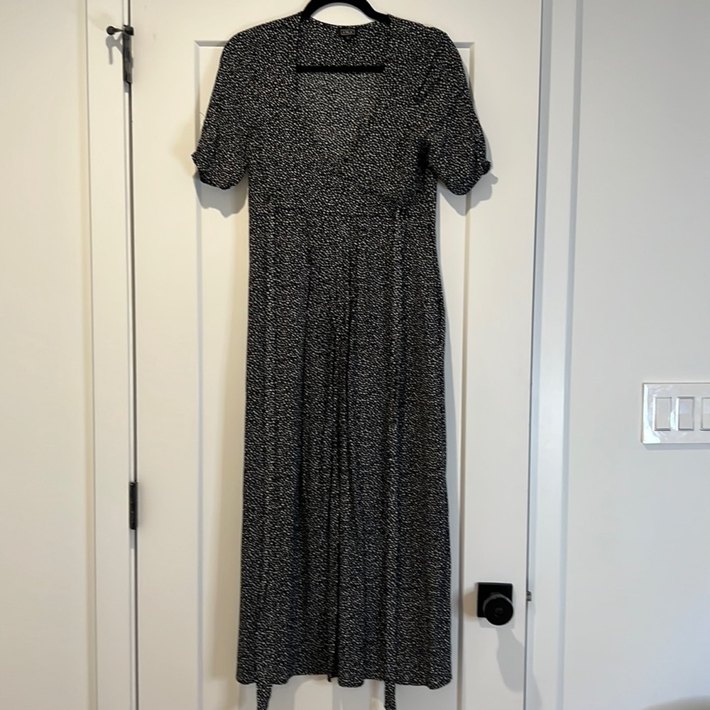 LIRA - Black & White Polka Dot Maxi Dress